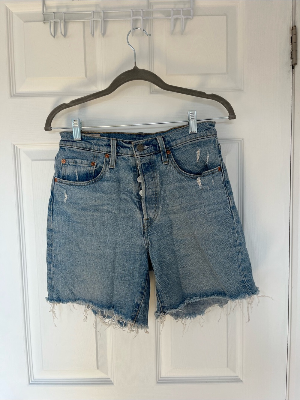 Classic Light Blue Denim Cutoff Shorts